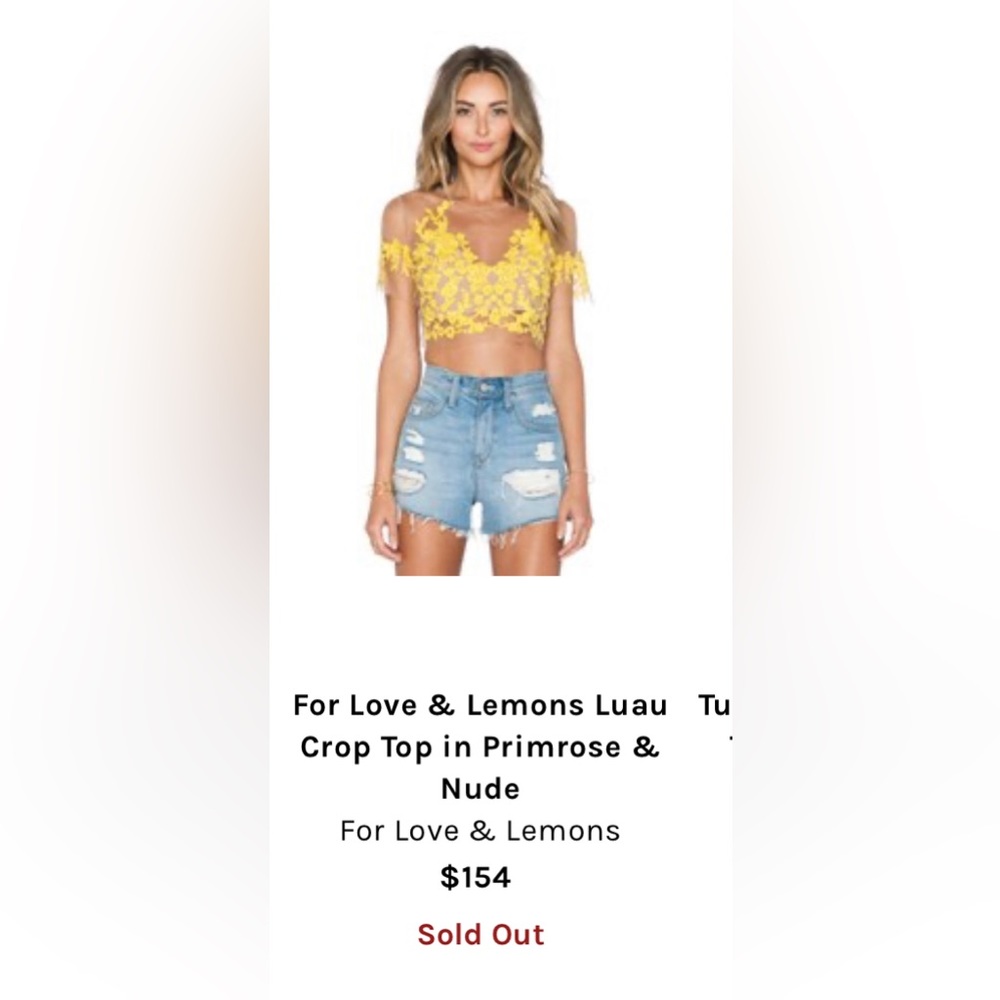 NEW For love and Lemons lace mesh top SOLD OUT - Picture 3 of 7